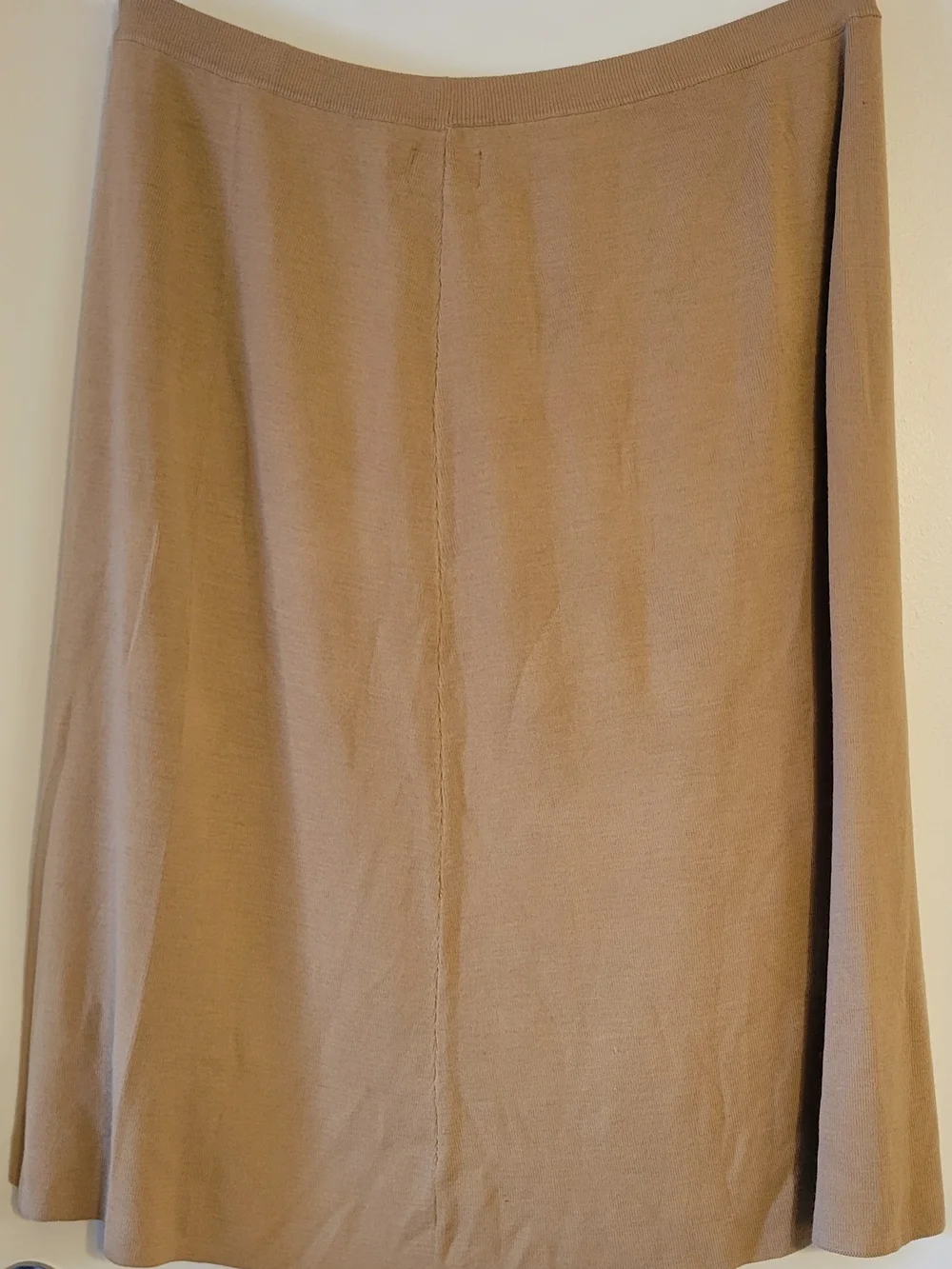 Terry Lewis 3X Camel Knit A-Line Midi Skirt Classic Luxuries Vintage - Picture 4 of 4